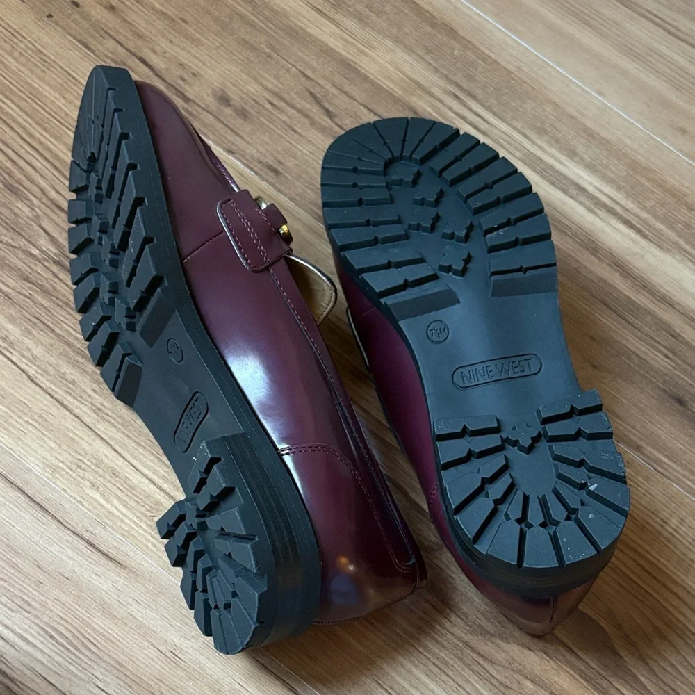 Nine West Newdale Slip-On Loafers with Gold Accent - Picture 6 of 8